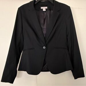 H&M Black Classic Blazer Tailored Fit Size 8